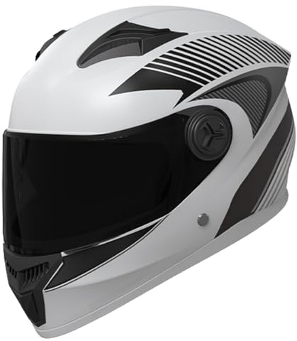 Casco Integral para Motocicleta | con Doble Visera | Homologado Según ECE 22.06 | Unisex | Casco De Motocross | para Ciclismo De Carretera, Scooter Y Ciclomotor E,54-62cm