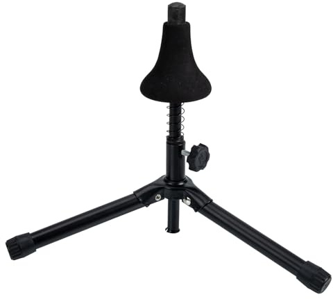 CALLARON Stable Foldable Iron Flugelhorn Stand with Tripod Base and Sponge Cushion for Trumpet Players Indoors