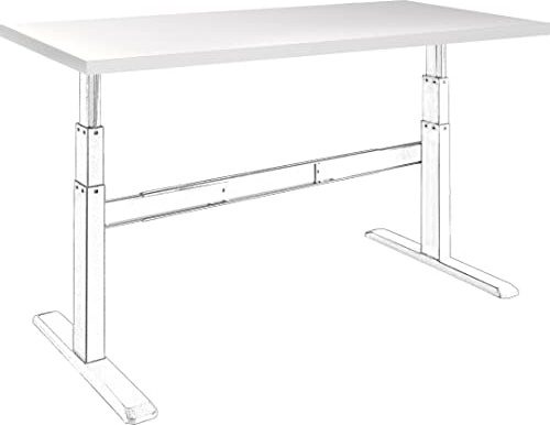 celexon Tischplatte 175x75 cm weiß | robuste Melamin-Spankernplatte mit Schutzkante für Ihren Schreibtisch | strapazierfähige und Pflegeleichte Arbeitsfläche für Büro & Home-Office