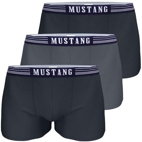 MUSTANG 3er Pack - Herren Boxershorts aus Baumwolle, Unterhosen für Männer