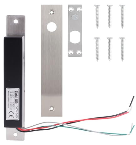 Tangxi Electric Bolt Lock, DC 12V 4 Lines Electric Deadbolt Drop Bolt Door Lock for Security Access Control, Magnetic Deadbolt Keypad