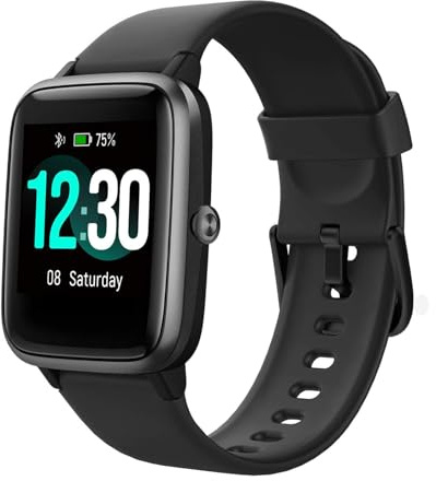 Montre Intelligente, Bracelet Intelligent avec écran Tactile Complet IP68, Montre de Fitness étanche avec Moniteur de fréquence Cardiaque, contrôle de la Musique, Moniteur de Sommeil