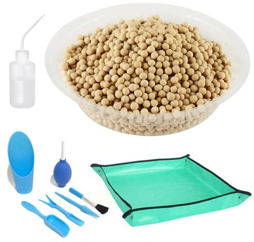 Piedras de arcilla LECA de 4 a 5 mm, bolas de arcilla amarilla para plantas, bolas de leca para plantas, grado hortícola para suelo, hidropónicos, acuaponía