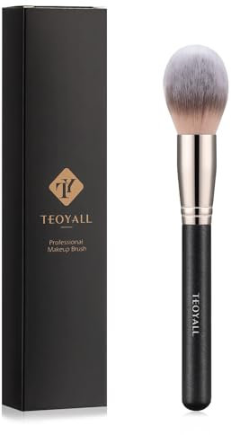 TEOYALL Oval Blush Brush, Ultra Plush Fluffy Synthetikborsten Puderpinsel für Kontur Bronzer Wange mit losem Puder