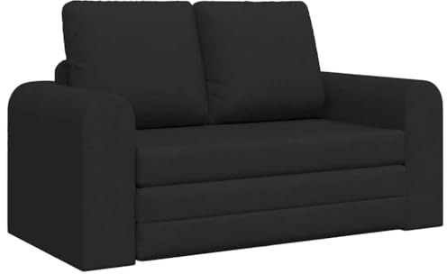 vidaXL Soffsäng 60cm Svart tyg, Vardagsrum, modern rektangulär bäddsoffa, slitstark, kompakt klädsel, mångsidig lounge sängmöbel