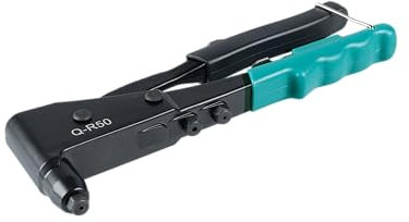 Gabex Pinza rivettatrice manuale per rivetti ciechi Ø 2,4 – 5,0 mm | Rivettatrice con 3 bocchini e molla di apertura, rivettatrice per metallo, lamiera e plastica, principianti e professionisti