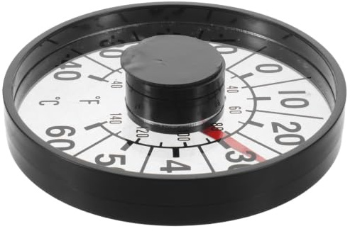 TOKIDNY Inomhus Utomhus Termometer - Rund Fönstertermometer med Stark Glasadhesion Klistras på för Hem Växthus och Trädgård Batterifri Temperaturmätare