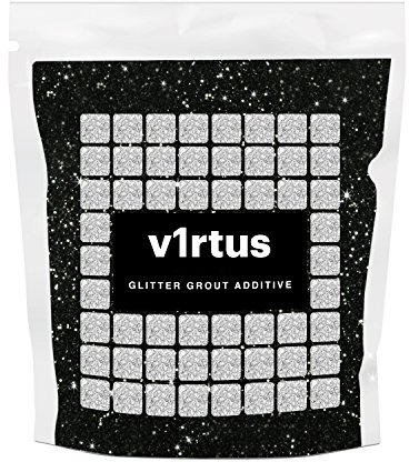 v1rtus Glitter Grout Additive - Black | 100g Fine Metallic Flakes for Adding Sparkle to Old & New Kitchen & Bathroom Tiles | Enhance Your Indoor Grouting Projects with a Durable Sparkly Effect