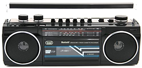Trevi RR 501 BT estéreo Boombox Altavoz portátil Bluetooth, USB, SD, MP3, Negro