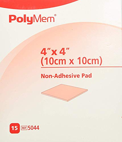 PolyMem Cloth Wound Dressings, Non-Adhesive, 4 x 4, Box of 15