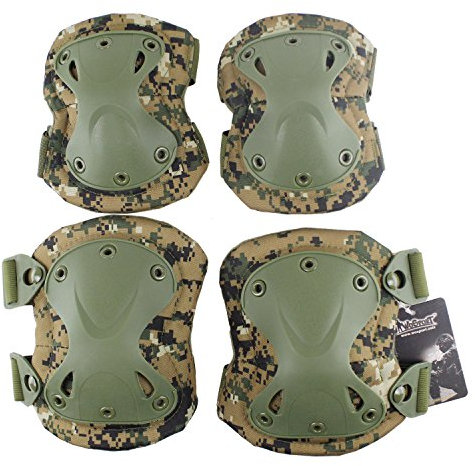 Set King Kong tattico, sportivo, protettivo, per esterni, multicolore, con ginocchiere e gomitiere di sicurezza, per caccia softair militare