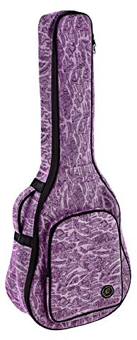 Ortega Guitars Jean Guitar Gigbag - 4/4 Klassische Gitarren Tasche - Höhe 105 cm - Breite 39 cm - Mit Schultergurten - Baumwolle / Leinen, Lila (OGBCL-PUJ)