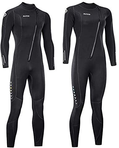 Ultra-Stretch-Neoprenanzug, 3 mm, Frontreißverschluss, Ganzkörper-Tauchanzug, Einteilig, für Männer und Frauen, Schnorcheln, Tauchen, Schwimmen, Surfen (Frauen, XXL)