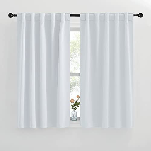 NICETOWN Bunk Bed Insulated Room Darkening Curtains - (Cloud Grey Color) W42 x L50, 2 Pieces, Modern Design Thermal Privacy Protection Window Treatment Drapes/Draperies for Bedroom