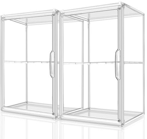 starogegc 2Pack Makeup Organizer Storage, Large Capactiy Acrylic Bathroom Organizer, Clear Cosmetics Organizer Bins with Division Board for Vanity, Skincare, Countertop Storage and Display Case