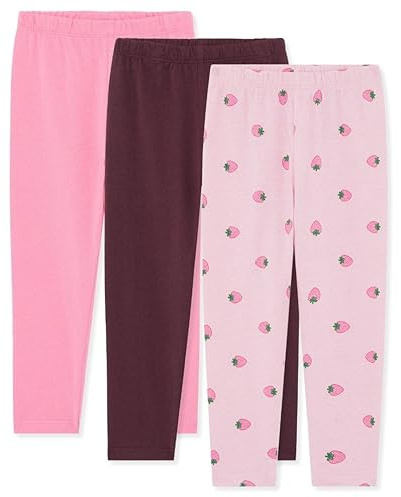 Bramble & Bear Confezione da 3 Leggings morbidi per neonati e bambini, Leggings unisex da 0 a 3 anni, Rosa assortito, 0-3 mesi