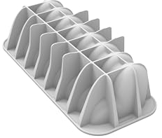 silikomart Stampi in Silicone per BUCHE Coeur - Silicone MOULD 240X90 H 90 MM - Accessori Professionali per Cucina e Pasticceria - Stampini Monoporzione per Dolci Forno