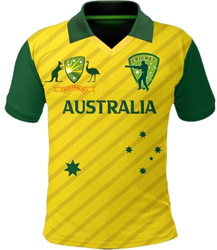 LTG PRO Cricket T Shirt Sports Jersey Top Australia India Pakistan England Afghanistan Men Women Unisex (Australia (Medium))