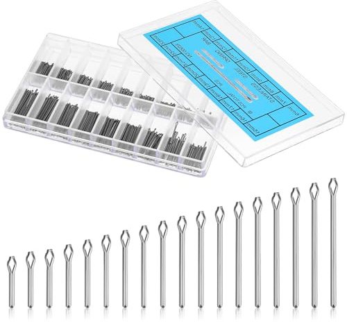 360 stycken klockarmband splininte 6–23 mm silver spikbläck för klockarmband rostfritt stål klockpennor klocka länk cotter pins klockor reparationsverktyg