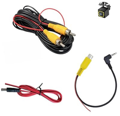 Epronic Rückfahrkamera mit 2,5-mm-Klinkenschnittstelle, AV-In-Port, Dashcam, Rückkamera, 6 m, 4-polig auf 2,5-mm-Stecker, wasserdichte Rückfahrkamera, Camara de Reversa de Auto