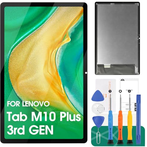 Ersatzbildschirm für Lenovo Tab M10 Plus 3. Generation TB125FU TB128FU für Lenovo Tab M10 Plus 3. Generation LCD-Display, Digitizer, Touchscreen, Montage-Set, 10,6 Zoll (26,9 cm), Schwarz