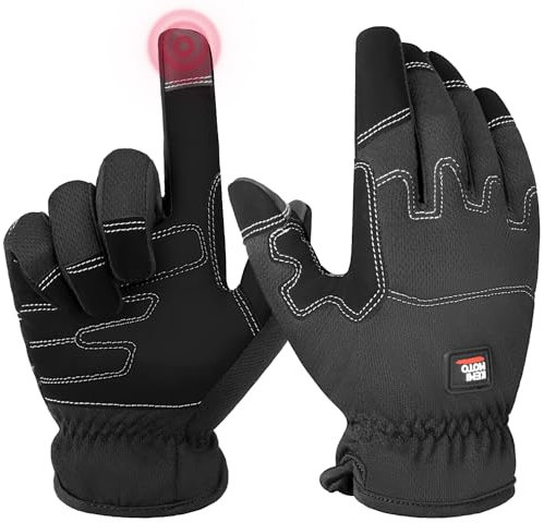 KEMIMOTO Outdoor Handschuhe Herren, Atmungsaktive Arbeitshandschuhe, Taktische Handschuhe, flexibel, strapazierfähig, Konstruktionshandschuhe für Arbeit, Radfahren, Herren, Damen