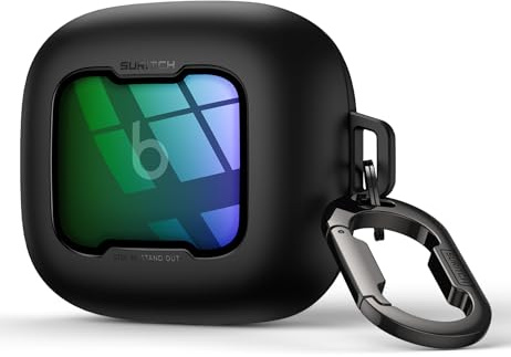 SURITCH Hülle Kompatibel mit Beats Powerbeats Pro 2（2025），Robuste Stoßfeste Magnetriegelung Schutzhülle für Kopfhörer​​ mit Reinigungsset & Karabiner Schlüsselbund，Grün Glitzernd