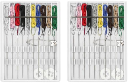 Enwye Pre-Threaded Needle Kit, 20 Pcs Assorted Colors Pre Threaded Needle Travel Sewing Kit for Hotel Home Travel and Emergency Use
