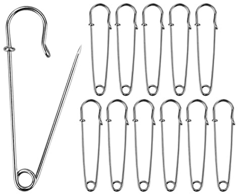 20 Pezzi Spilla da balia,63 mm Spille da Balia Grandi, spille da balia per kilt, Spille di Sicurezza per kilt, coperta, maglieria, lavori manuali