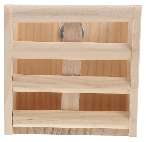 DOITOOL Étagère en Bois pour Cage Petits Animaux Râtelier à Lapins Support Mangeoire Fixe Intérieur Adaptée Lapins Cobayes Rongeurs