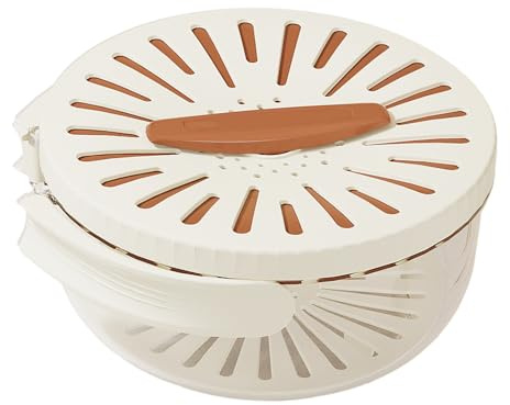 Pruojhw - Lavavajillas y verduras - 2 en 1 con colador y mango plegable | Tazón de lavado de frutas con colador, para el hogar, refrigerador, lavabo, armario, pícnic, camping ensalada de frutas