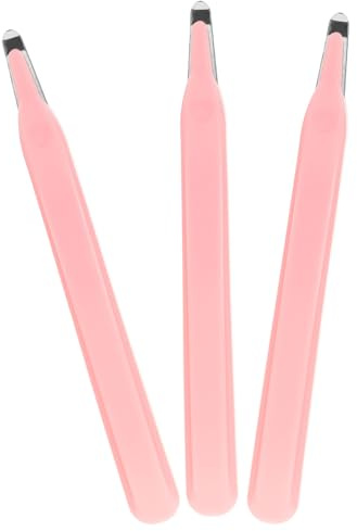 KICHOUSE 3pcs Pink Pen Shaped Staple Remover Set with Magnetic Head, Portable Handheld Denailer Tool for School, Office, and Home Use