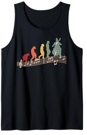 Musicien violoncelliste Vintage Evolution Joueur Violoncelle Débardeur