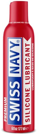 Swiss Navy Premium Silicone Based Lubricant - 6 oz - Personal Lube for Men, Women & Couples - Condom, Latex Safe - Hypoallergenic - Unscented
