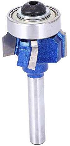 Kantskärare fräs, 4-tandad rund fräs, avrundningsfräs 8 mm skaft, 4 tänder trimning skärare, cemented karbid, för elektriska trimmer (fyra skärande kantlimkniv 8XR3)