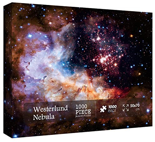 Space Puzzle 1000 Pieces Adult, Solar System Galaxy Puzzle, Hubble-Westerlund 2 Planets Star Nebula Universe Picture Jigsaw Puzzle