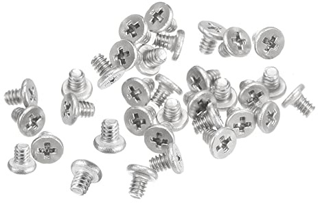 sourcing map M1.6-0.35 x 2mm 100 viti a testa rotonda piatta in acciaio inox 304 Phillips Drive viti per macchina di fissaggio hardware per collegamento mobili