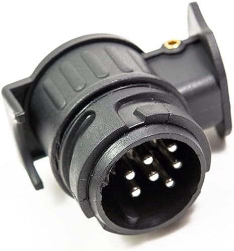 Web Truck Adattatore da 13 a 7 poli – per il collegamento di auto BZW. Gancio di traino con presa a 13 poli su rimorchio con spina a 7 poli