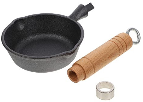 Stew Pan Nonstick-kastruller Järn Stekpannor Mini Mjölkgryta Mjölksmörvärmare med handtagspip för Friterad Mat Smör Mjölkgröt 12x4CM Mjölkvärmare Pan Köksgrytor och stekpannor (Storlek : 27X11CM) ()