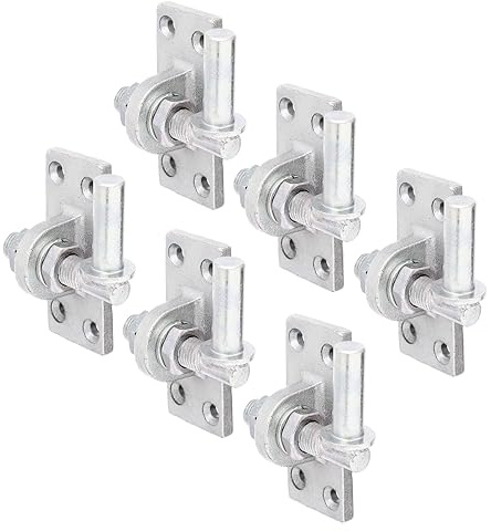 Alberts 846015 Kloben zum Anschrauben | verstellbar um 20 mm | galvanisch verzinkt, Dickschichtschutz | Dornmaß Ø16 mm | Platte 105 x 45 mm | 6er Set