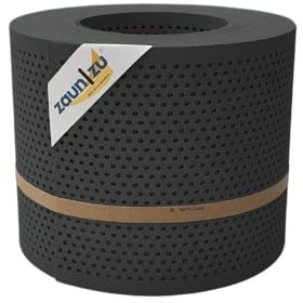 zaun|zu® Premium Sichtschutzstreifen GELOCHT | genarbte Oberfläche | 20% Lochmuster | PP für Doppelstabmatten | Sichtschutz Rolle | Polypropylen | Zaunblende | Made in Germany Anthrazit 26m