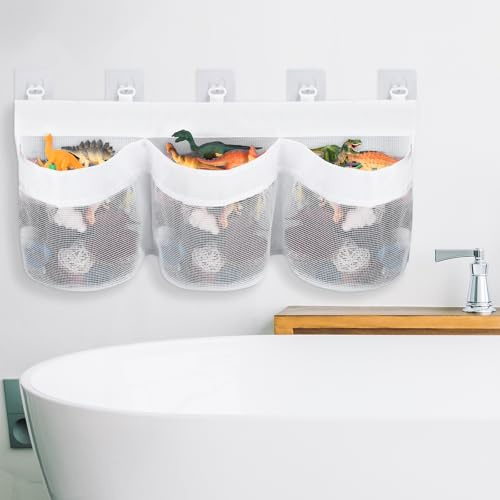 Badewannenspielzeug Aufbewahrung, Badewannenspielzeug Badespielzeug Aufbewahrung, Aufbewahrung Badespielzeug für Badespielzeug Baby Ab 1 Jahr, Aufbewahrung BadeWannenspielzeug, Ideal für Bäder