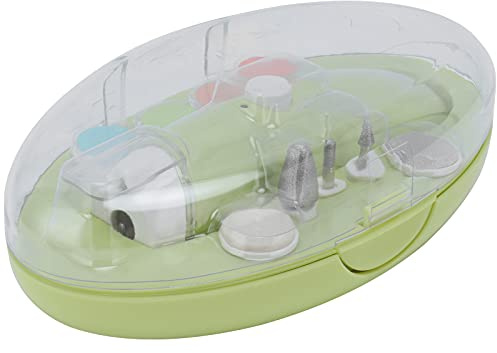 Qudinip Lime électrique pour Coupe-Ongles pour bébé, avec 9 Têtes de Polissage, pour un Soin Sûr des Ongles de bébé, Légère, Portable, , ABS (Jaune)