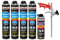Isolbau B2 Dämmstoffkleber SET - 4 x 750 ml Perimeterkleber, 1 x PU-Schaum-Reiniger & 1x Schaumpistole für EPS & XPS-Platten - 1K PU-Klebeschaum für Fixieren und Isolieren
