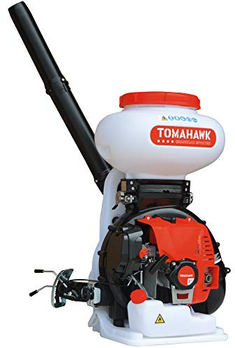 Tomahawk Motorized Fertilizer Spreader Broadcast 4 Gallon Seed Lawn Ice Melt Salt