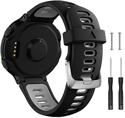 Songsier Bracelet pour Forerunner 735XT 235 235Lite 230 220 620 630, Bracelet de Remplacement Libération Rapide en Silicone Mince