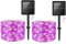 Garden Solar Lights,2Pack 50LEDs Cshare Solar Powered String Lights 16Ft/5m 8Modes Waterproof Solar Fence Lights for Tree Patio Yard Wedding Pathway Home Party Camping Indoor Outdoor Decorations(Pink)