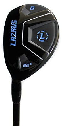 LAZRUS GOLF Premium Hybrid Golfschläger für Herren – 2, 3, 4, 5, 6, 7, 8, 9, PW Rechtshänder & Linkshänder, Graphit-Schäfte, Regular Flex (Herren, LHB #8)