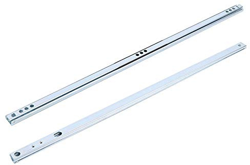 Lot de 2 Glissières de Tiroir, 450 x 17 mm Coulisse Tiroir pour Toutes les Installations de Tiroir Lot de 2 Glissières pour Tiroir à Montage Facile Système de Glissière à Sortie