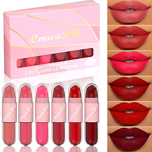 Rouge à Lèvres, Ensemble de rouge à lèvres mat, set de brillant à lèvres liquide, Brillant à Lèvres Mat Longue Tenue, Coffret Cadeau Maquillage à Lèvres, Rouge A Levres De Maquillage Halloween (01)